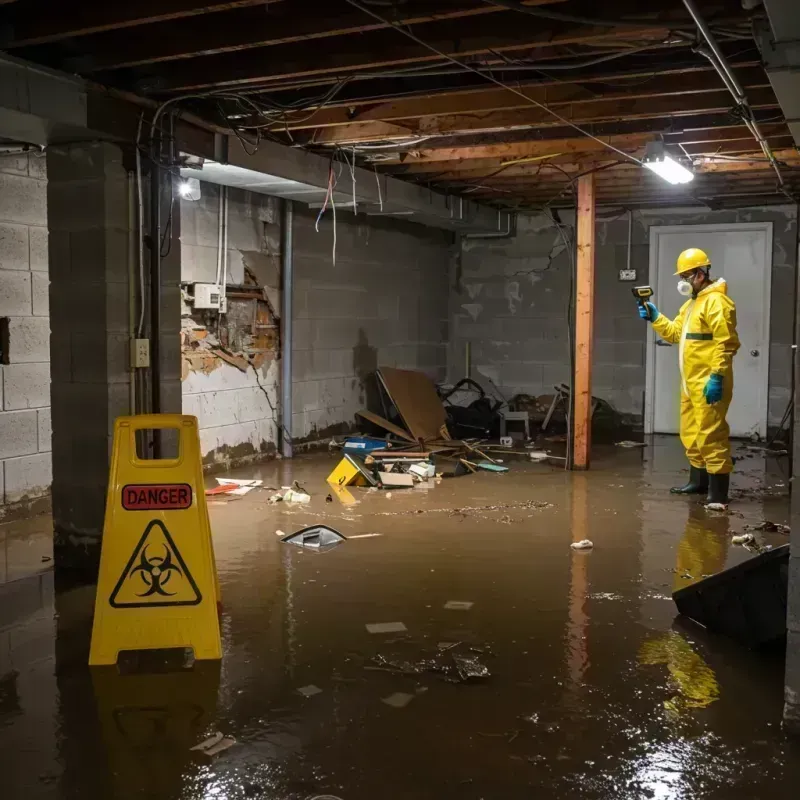 Flooded Basement Electrical Hazard in Barry, IL Property